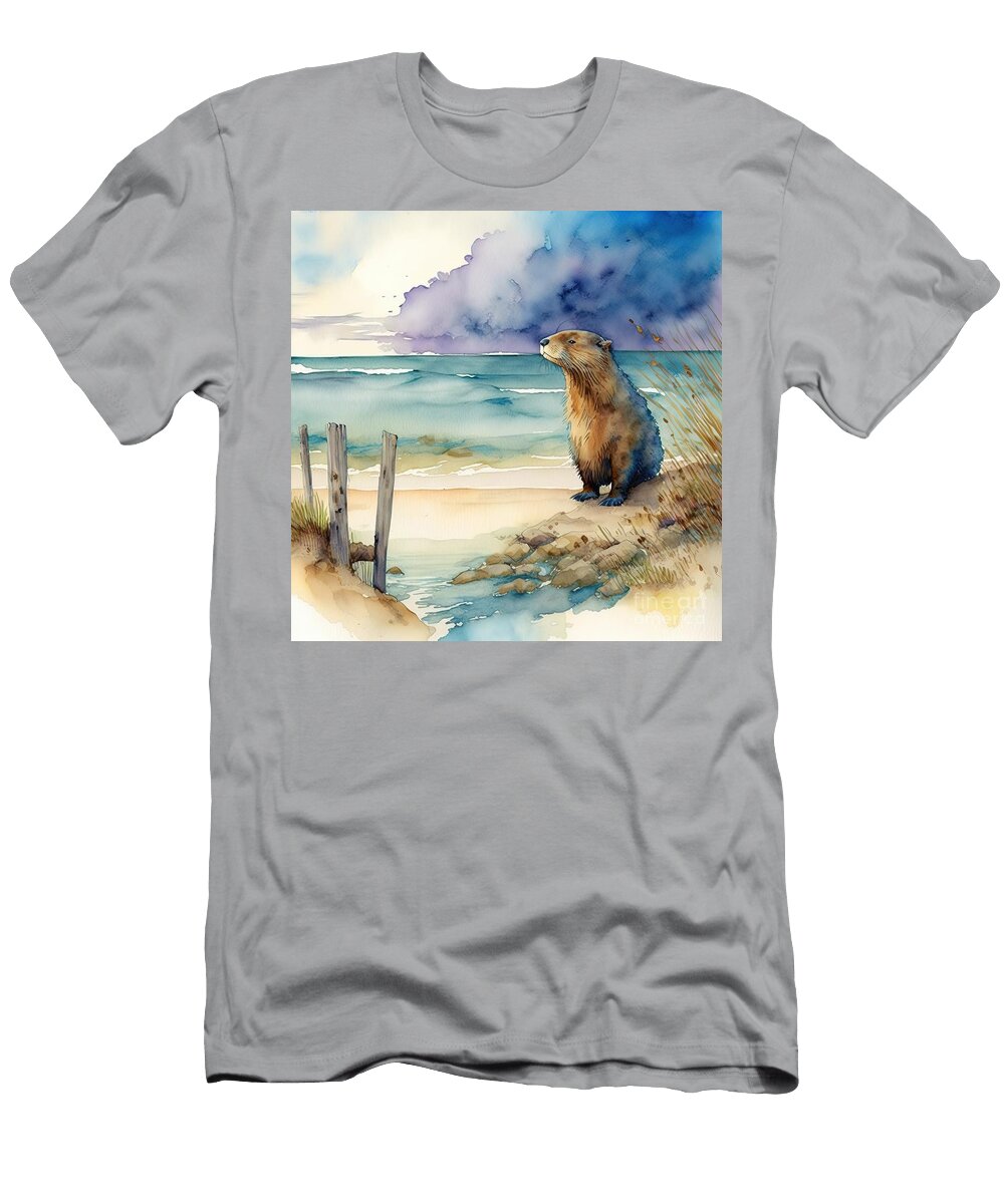 Albatross At Beach N Akkash T-Shirt