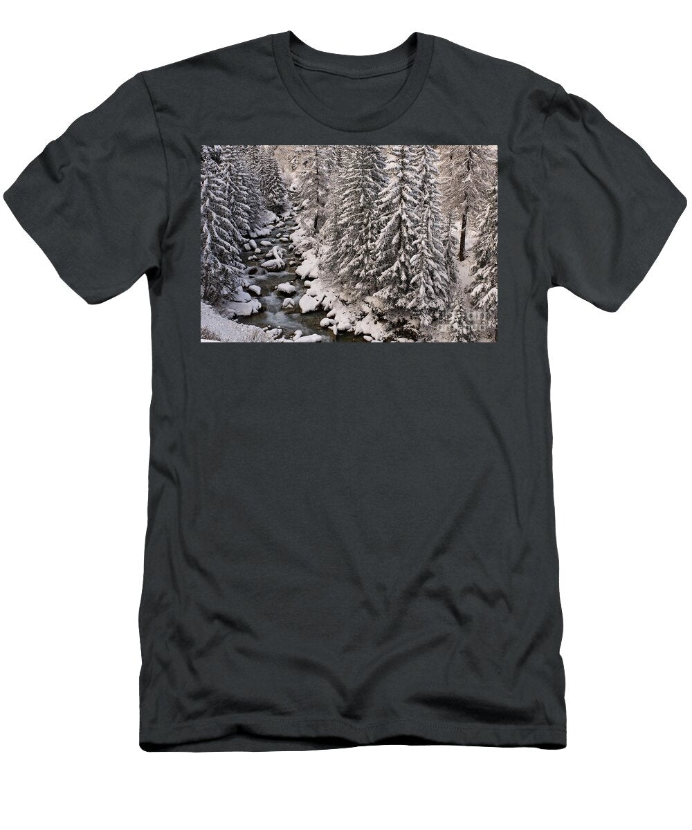 Alpine River Val Ferret Valle Daosta Italy T-Shirt