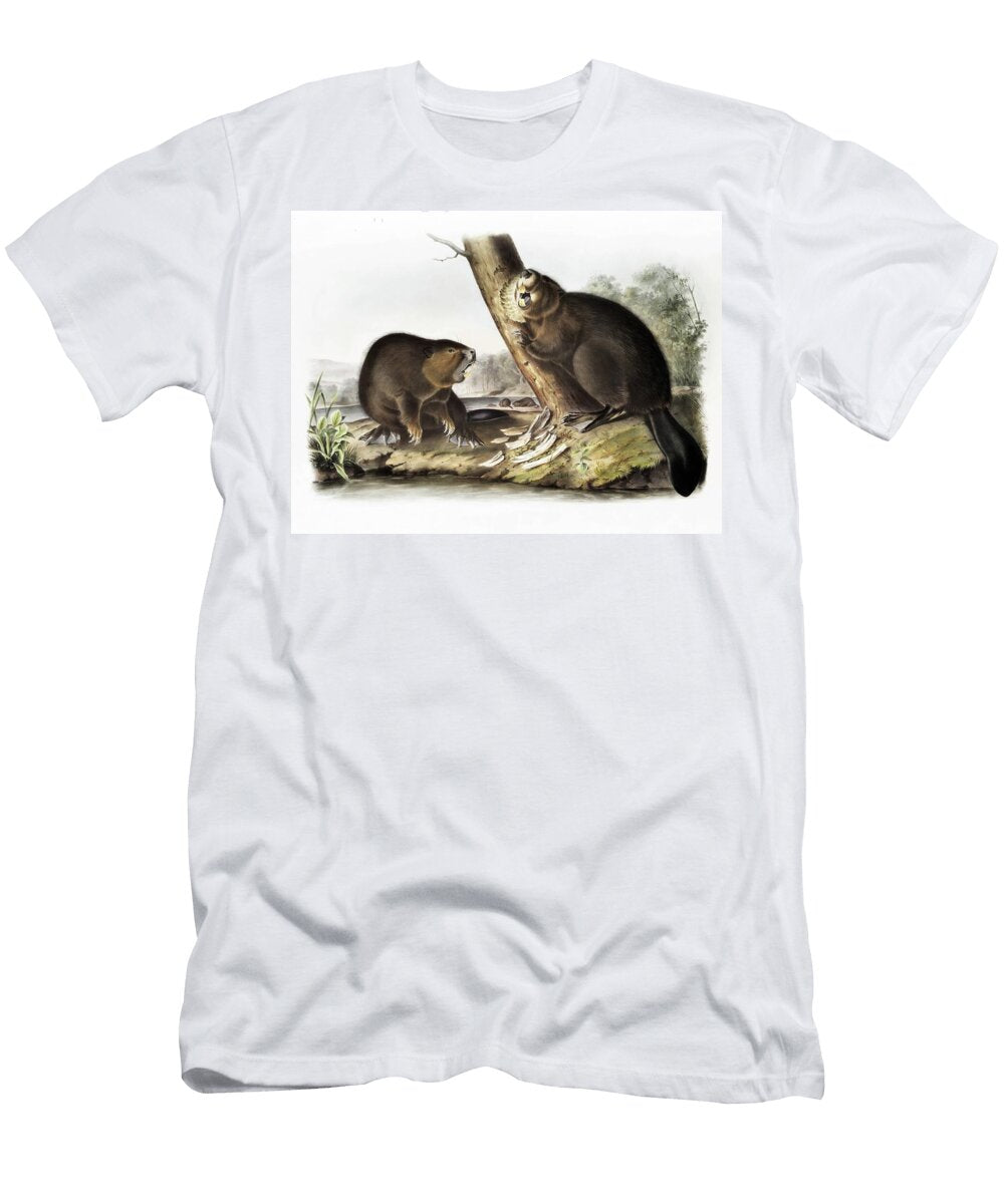 American Beaver Digital Remastered Edition John Woodhouse Audubon T-Shirt