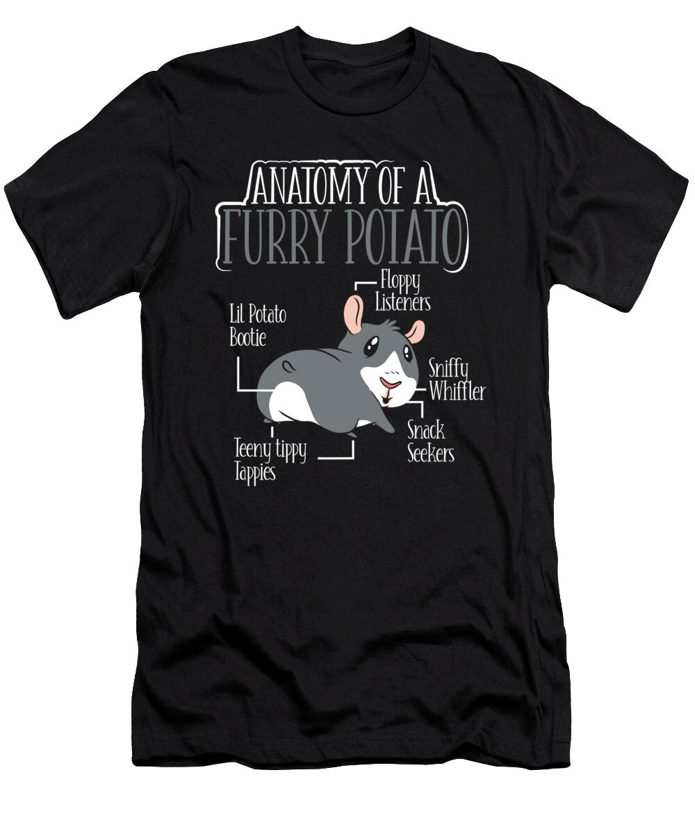 Anatomy of a Furry Potato Funny Guinea Pig Owner Raphaelartdesign T-Shirt
