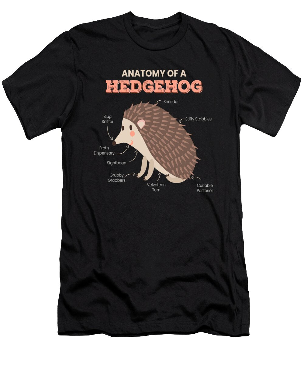 Anatomy of a Hedgehog Cute Autumn Moon T-Shirt