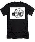 Angry North American Beaver or Eurasian Beaver Biting Log Head Mascot Retro Aloysius Patrimonio T-Shirt