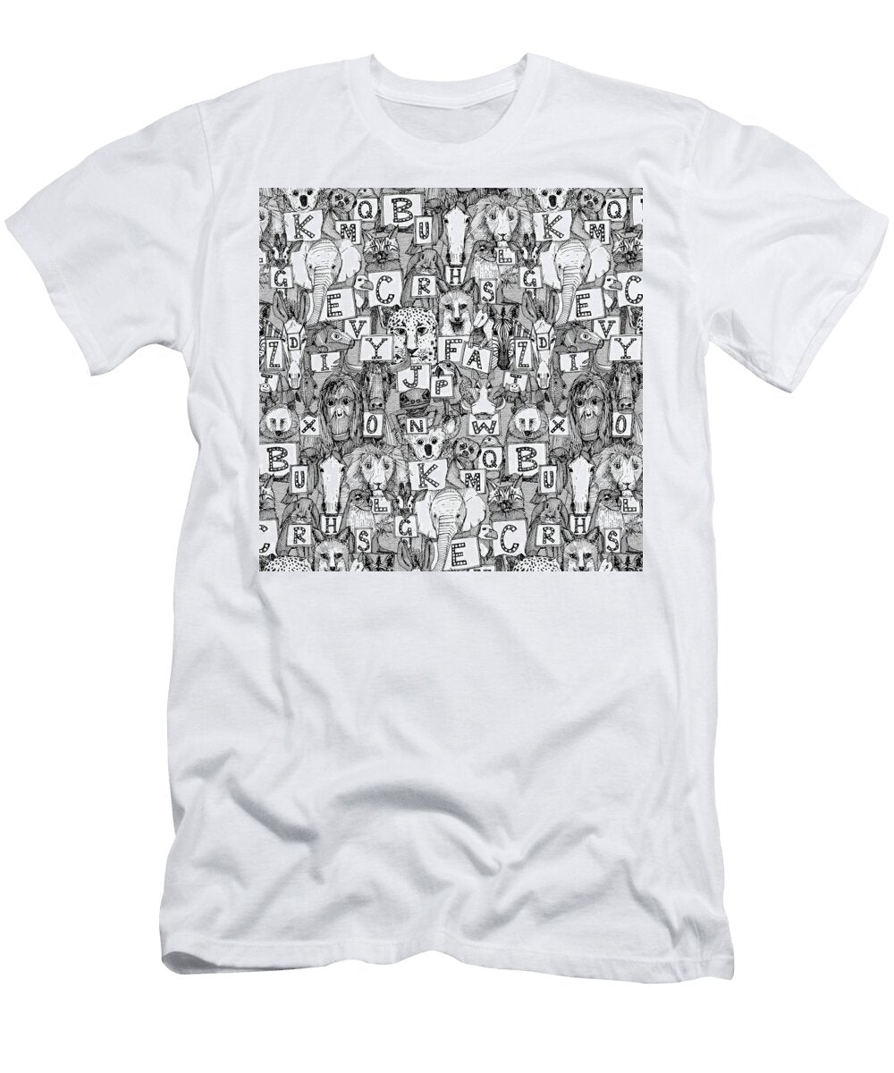 Animal Abc Black White Sharon Turner T-Shirt