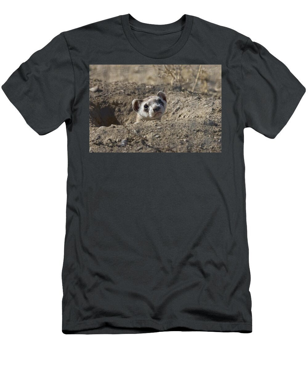 Animal Head Ferret Footed Black Mona Master T-Shirt