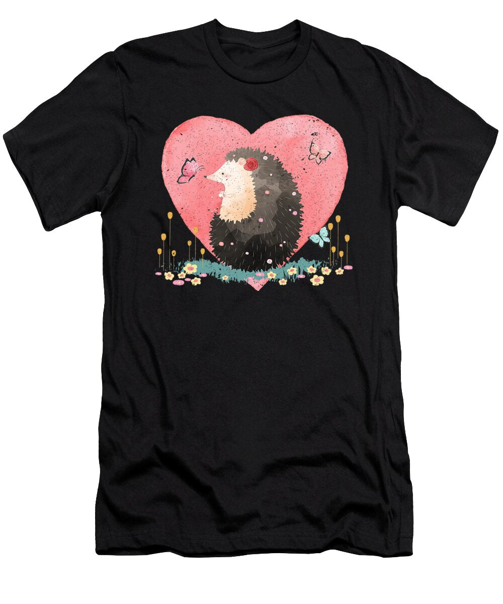 Animal Hedgehog Heart Valentines Day Gift Hedgehog Dhbubble T-Shirt