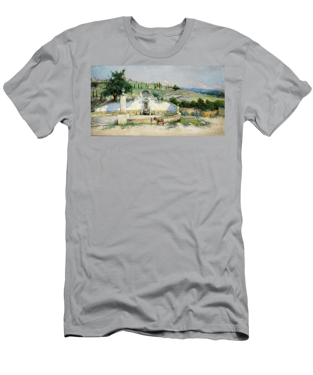 Antonio Gomar Y Gomar LA Fuente De San Pascual 19th Century Spanish School Antonio Gomar Y Gomar 1849 1911 T-Shirt