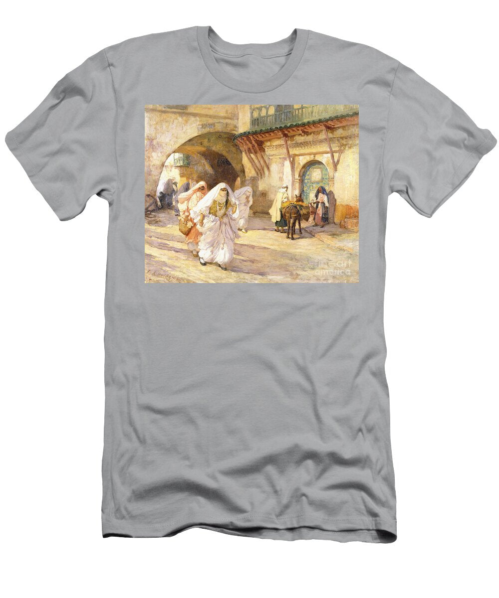 Arab Women in a Street Frederick Arthur Bridgman T-Shirt