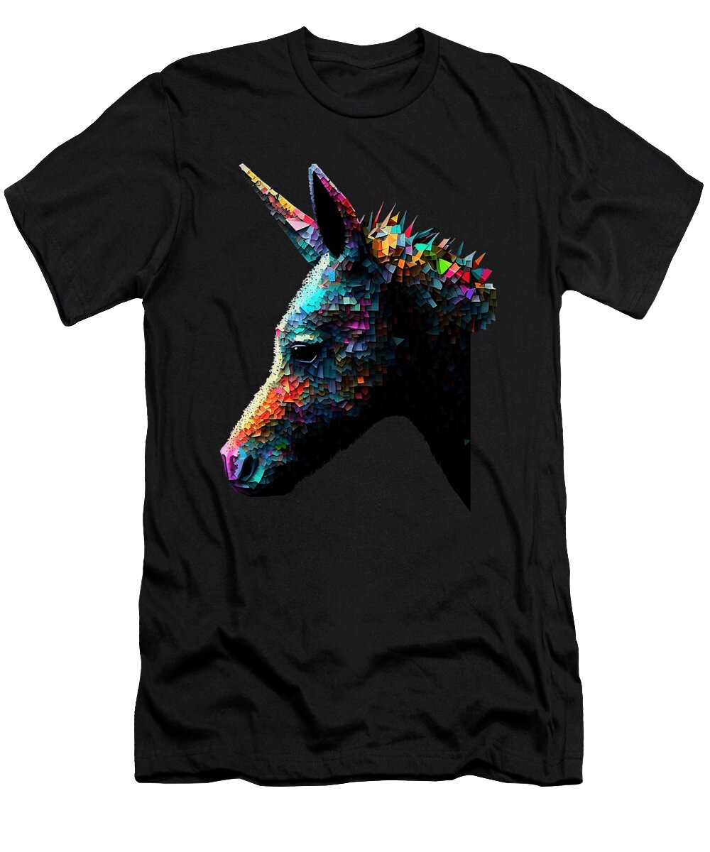 Art Abstract Donkey Animals Motif Dhbubble T-Shirt