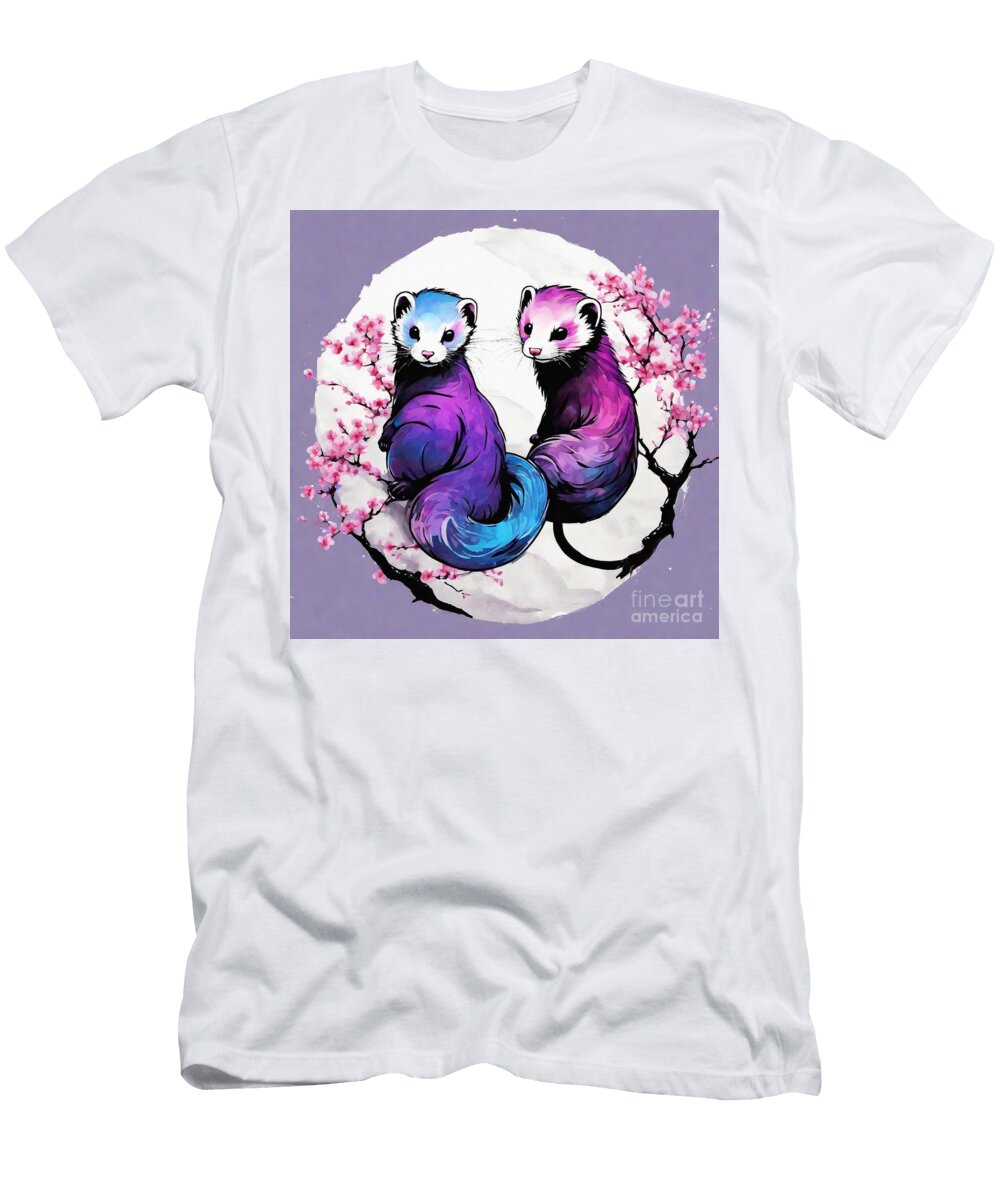 Arte Cute Ferrets Zen Adrien Efren T-Shirt