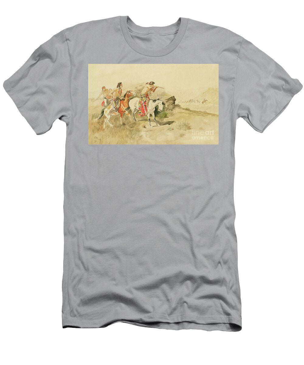 Attack on the Muleteers C1895 Charles Marion Russell T-Shirt