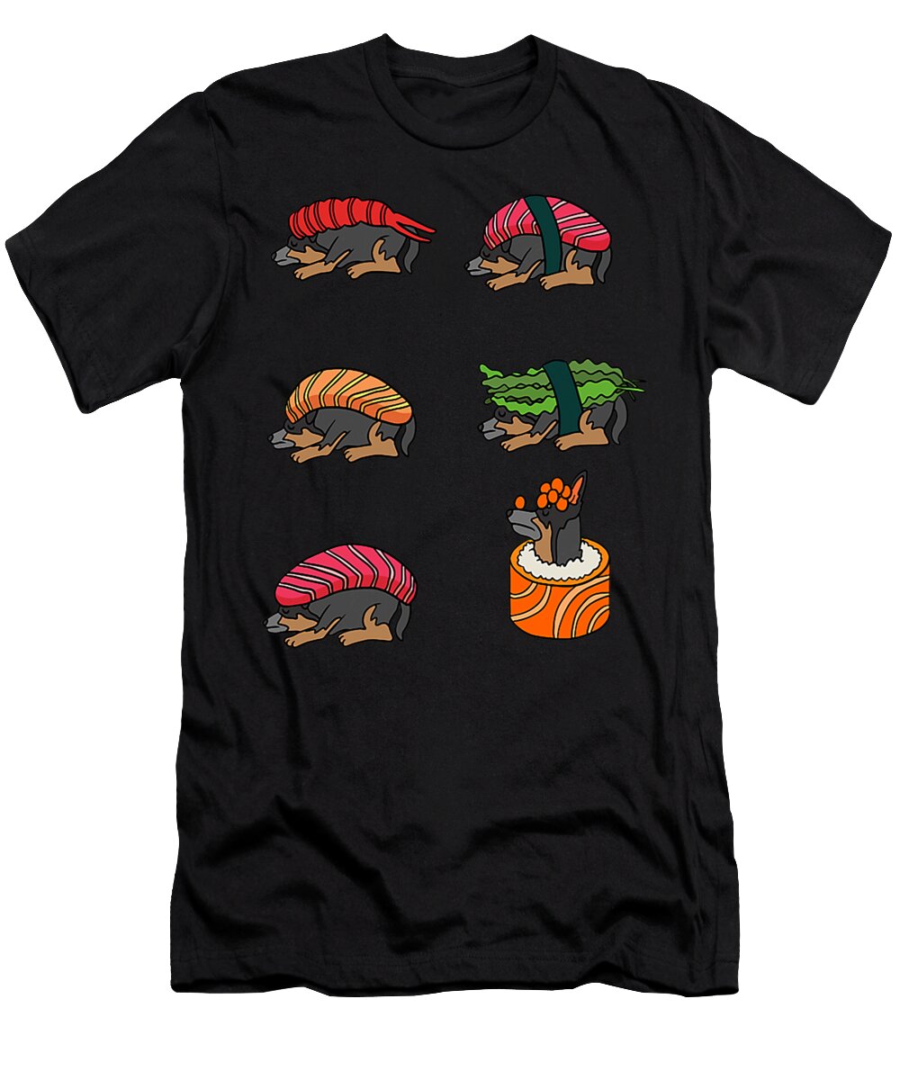 Australian Cattle Dog Sushi Natalie Lidford T-Shirt