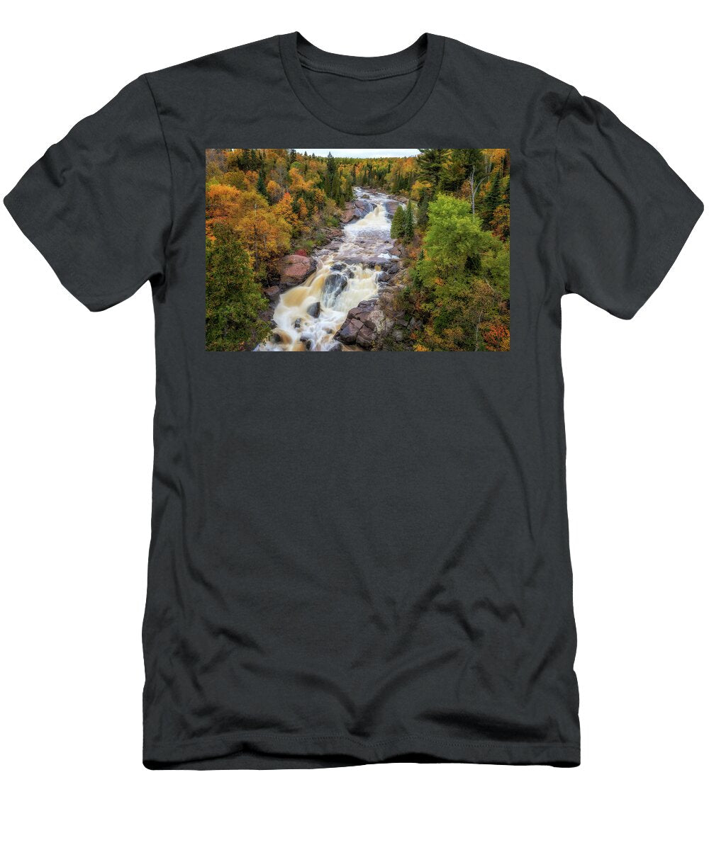 Autumn At Beaver River Falls Susan Rissi Tregoning T-Shirt