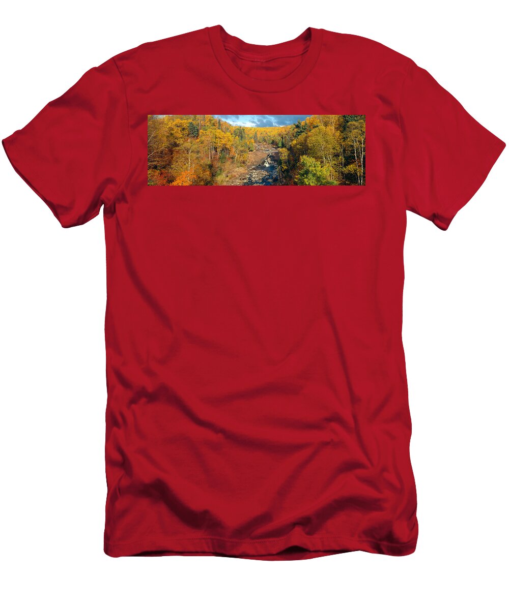 Autumn Color Along Beaver River Panoramic Images T-Shirt
