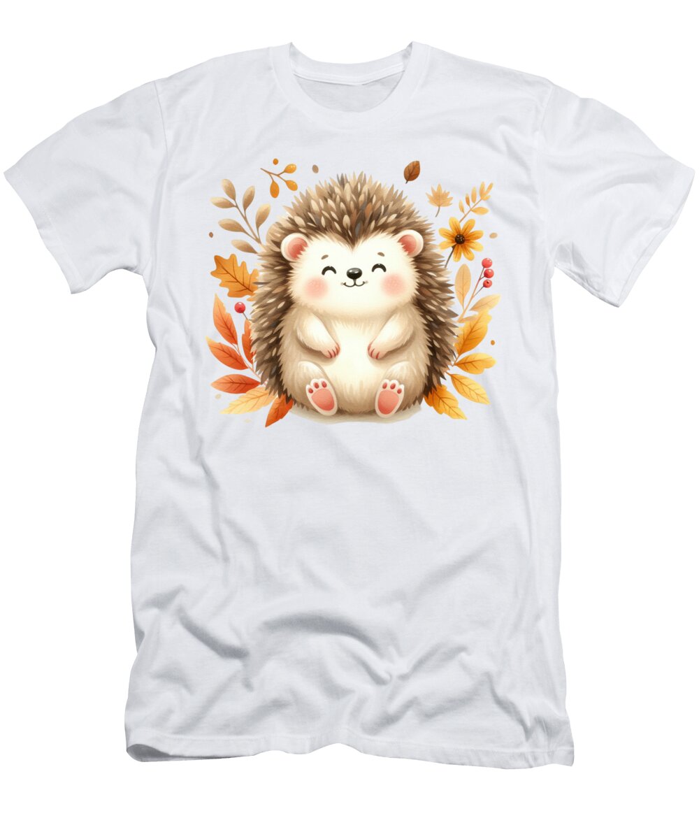 Autumn Hedgehog Joanna Redesiuk T-Shirt