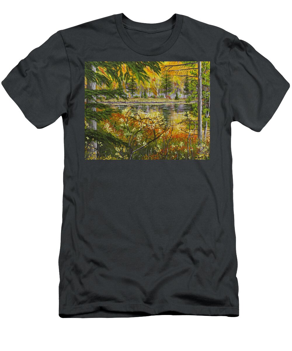 Autumn Landscape Painting Kennebec Highlands in Maine Keith Webber Jr T-Shirt