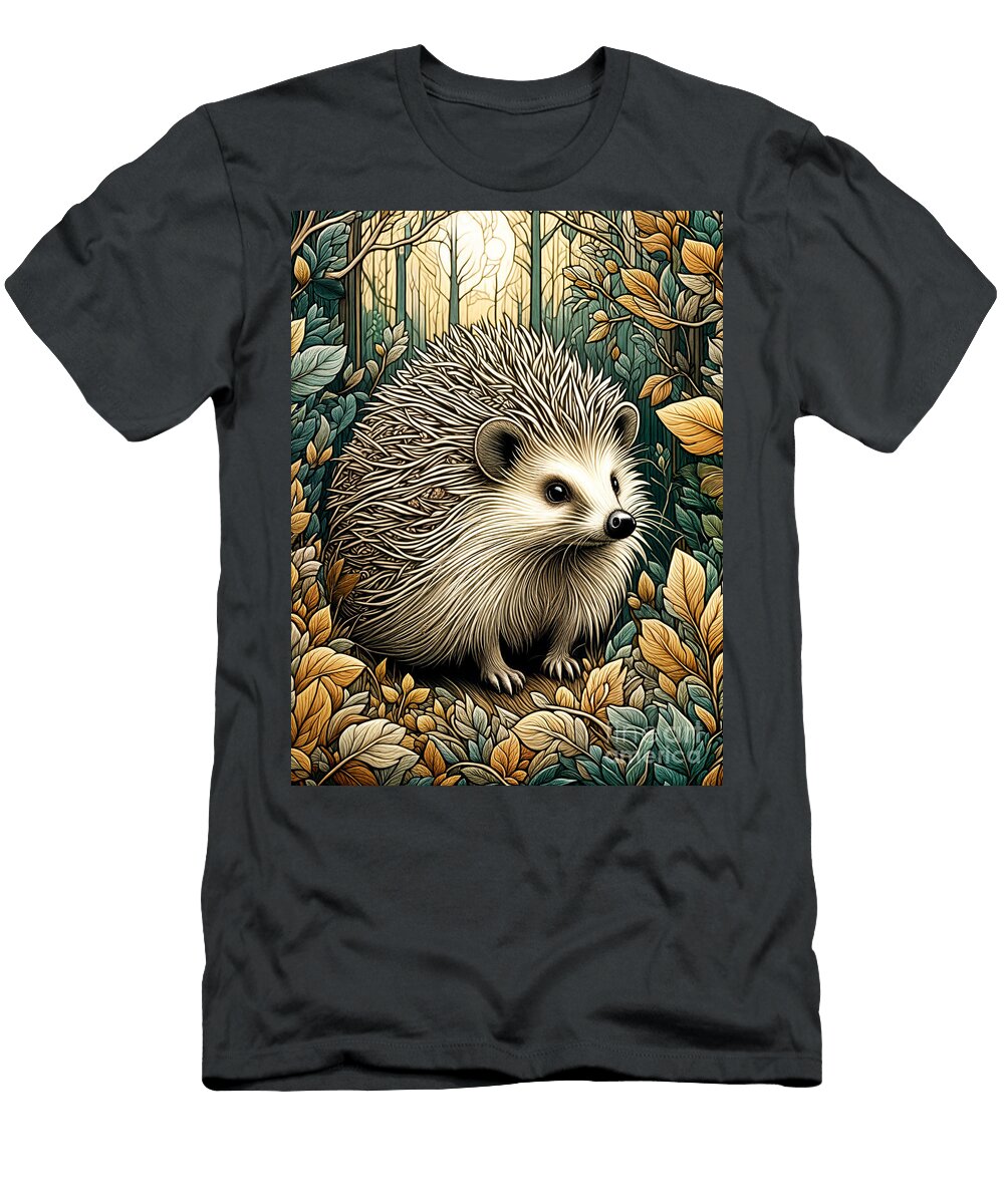 Autumn Woodland Hedgehog Philip Openshaw T-Shirt