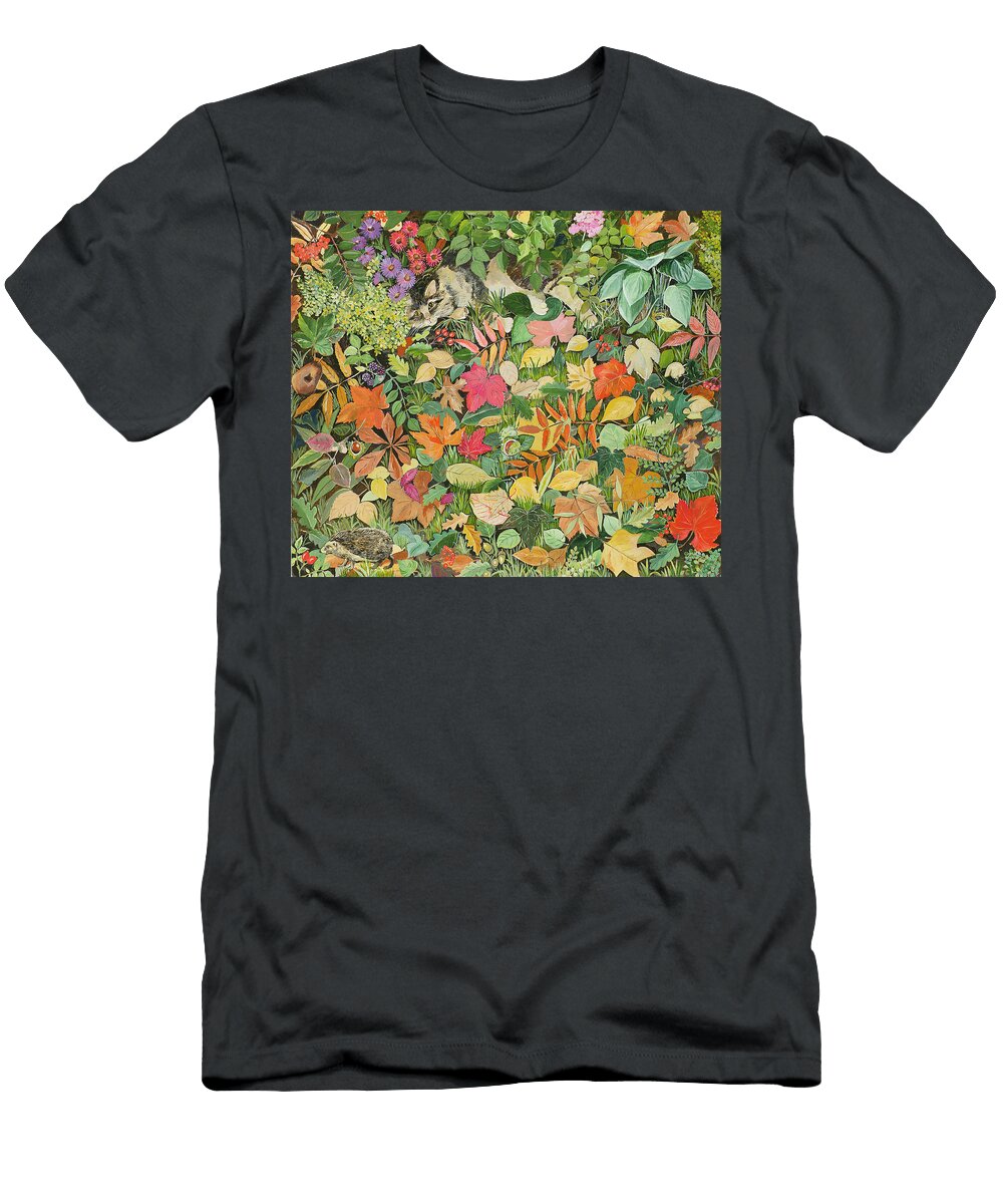 Autumnal Cat Hilary Jones T-Shirt