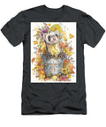 Autumnal Creature Floral Pet Portrait Ferret Cute Animal Art Elmer Powers T-Shirt