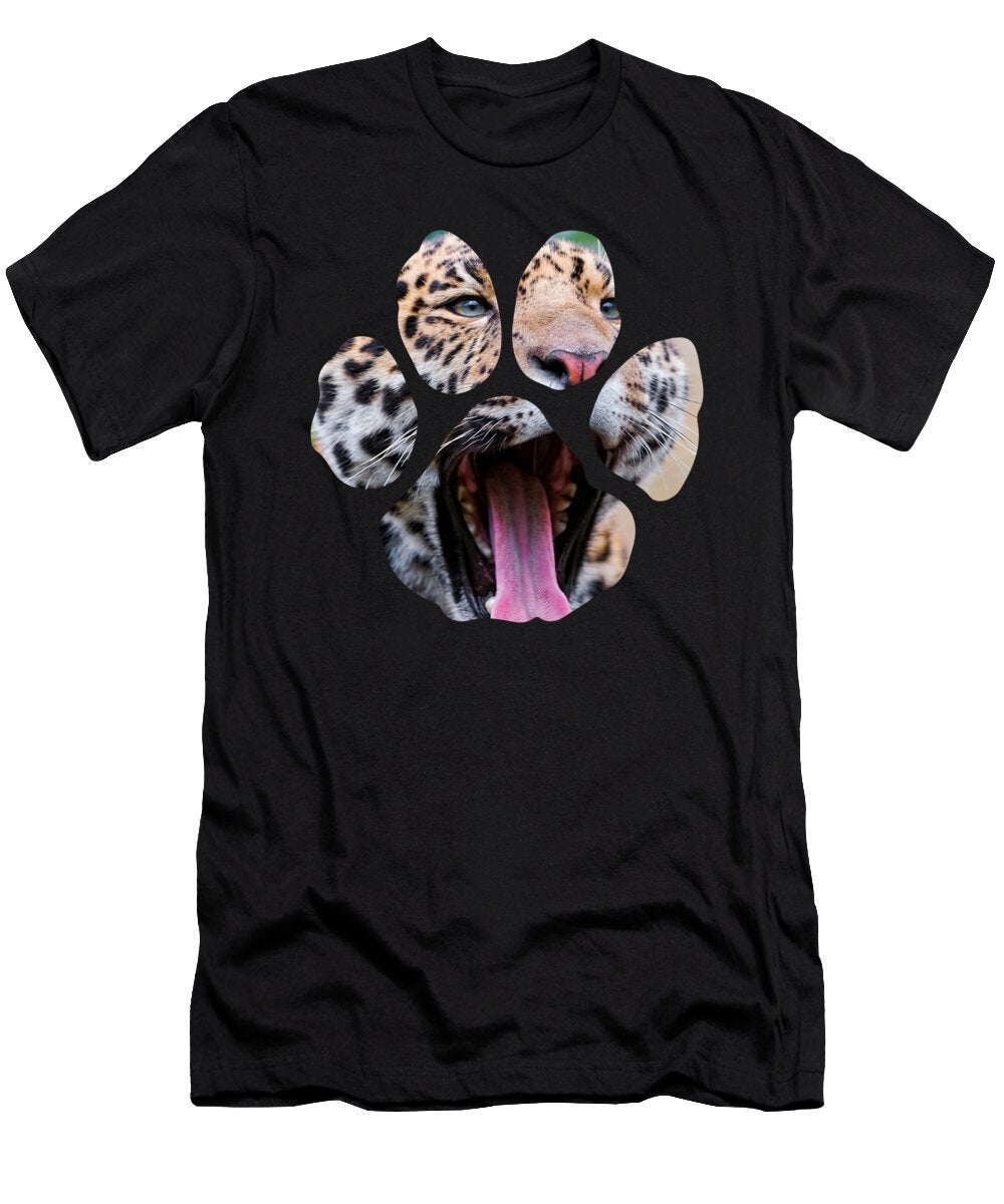 Awesome Jaguar Paw Print Design Noirty Designs T-Shirt