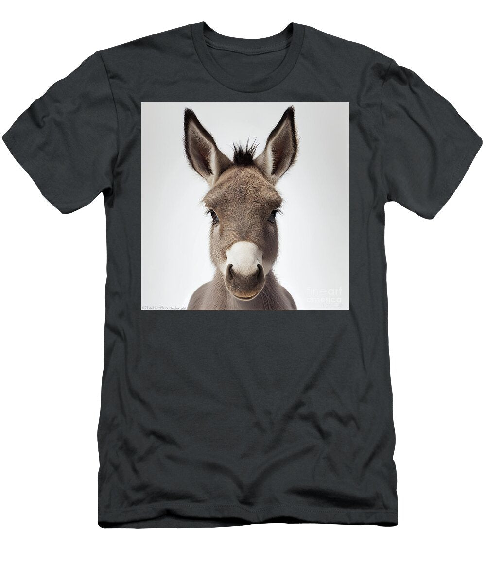 Baby Donkey Half Body Postrait Isolated White By Asar Studios Celestial Images T-Shirt