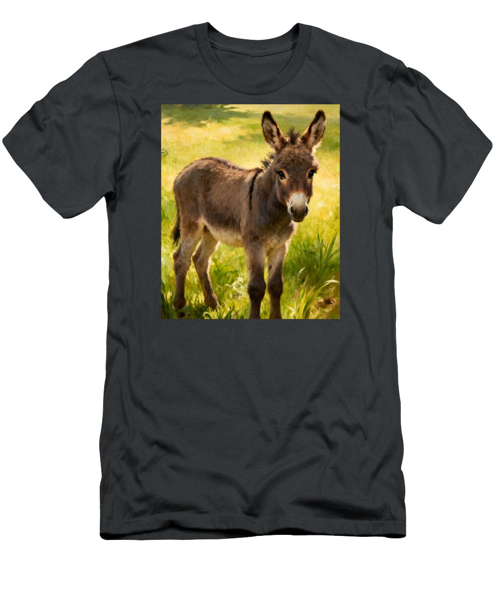 Baby Donkey on the Farm Tina Lavoie T-Shirt