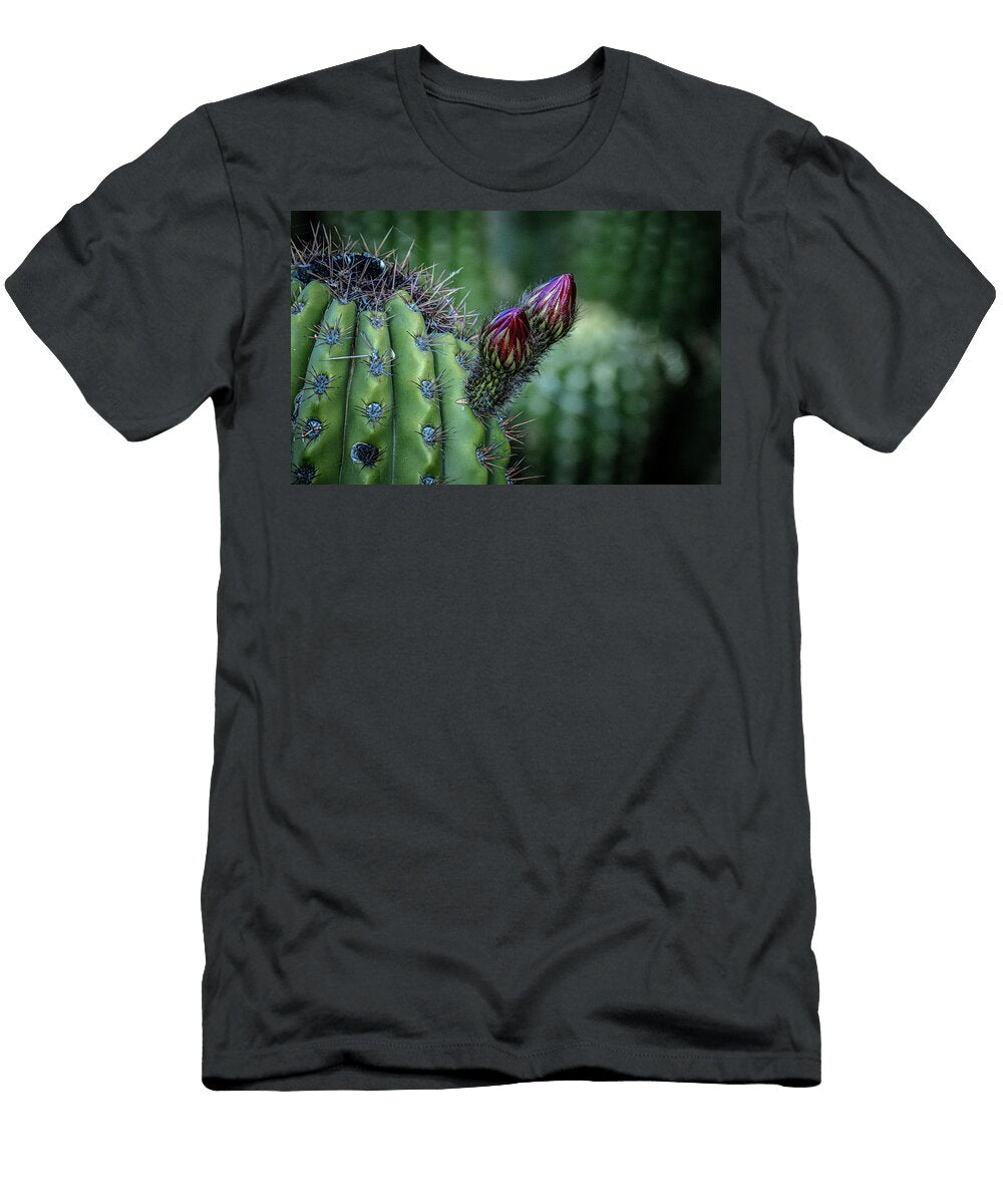 Baby Hedgehog Cactus Buds Linda Unger T-Shirt