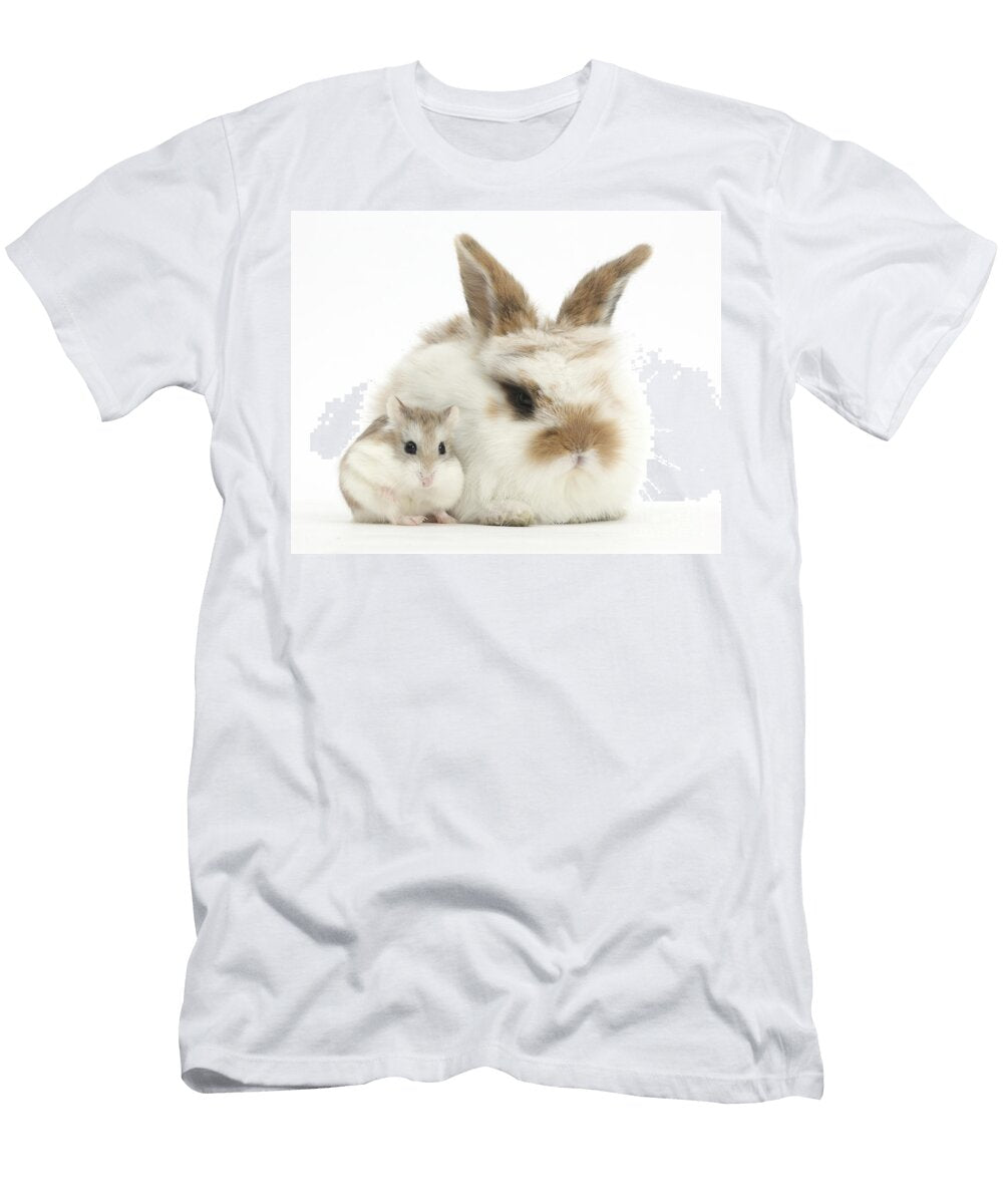Baby Rabbit with Roborovski Hamster Mark Taylor T-Shirt