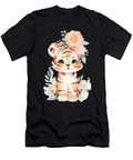 Baby Tiger Watercolor Floral Heidi Joyce T-Shirt