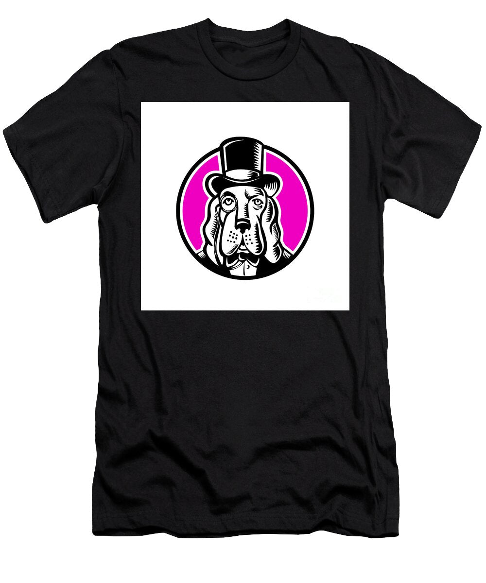 Basset Hound Monocle Top Hat Aloysius Patrimonio T-Shirt