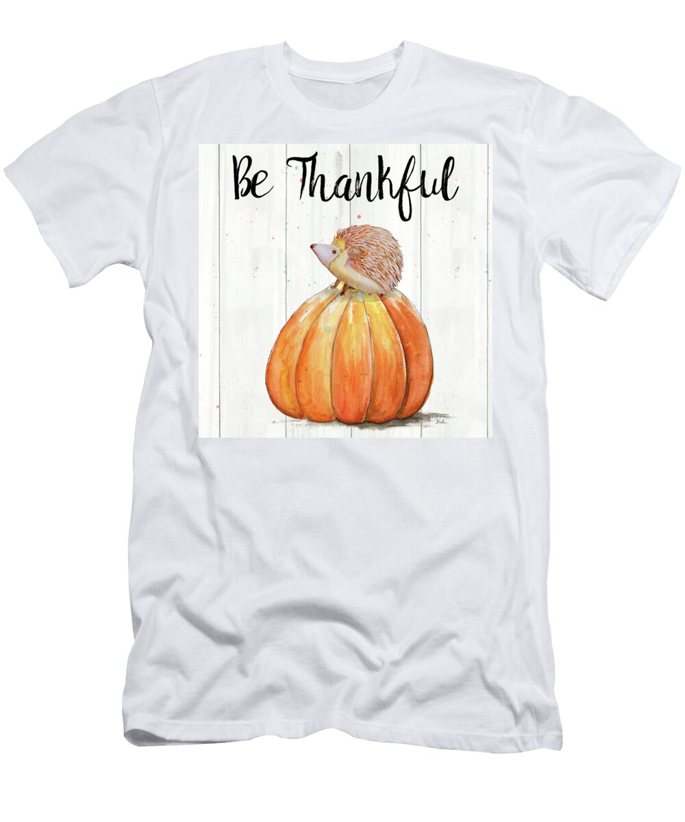 Be Thankful Harvest Hedgehog Ii Patricia Pinto T-Shirt