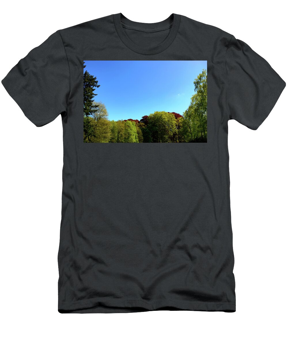 Beautiful Deep Blue Sky Above Forest Johan Ferret T-Shirt