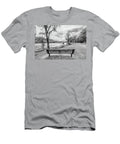 Beaver Bridge Bench View Grayscale Jennifer White T-Shirt