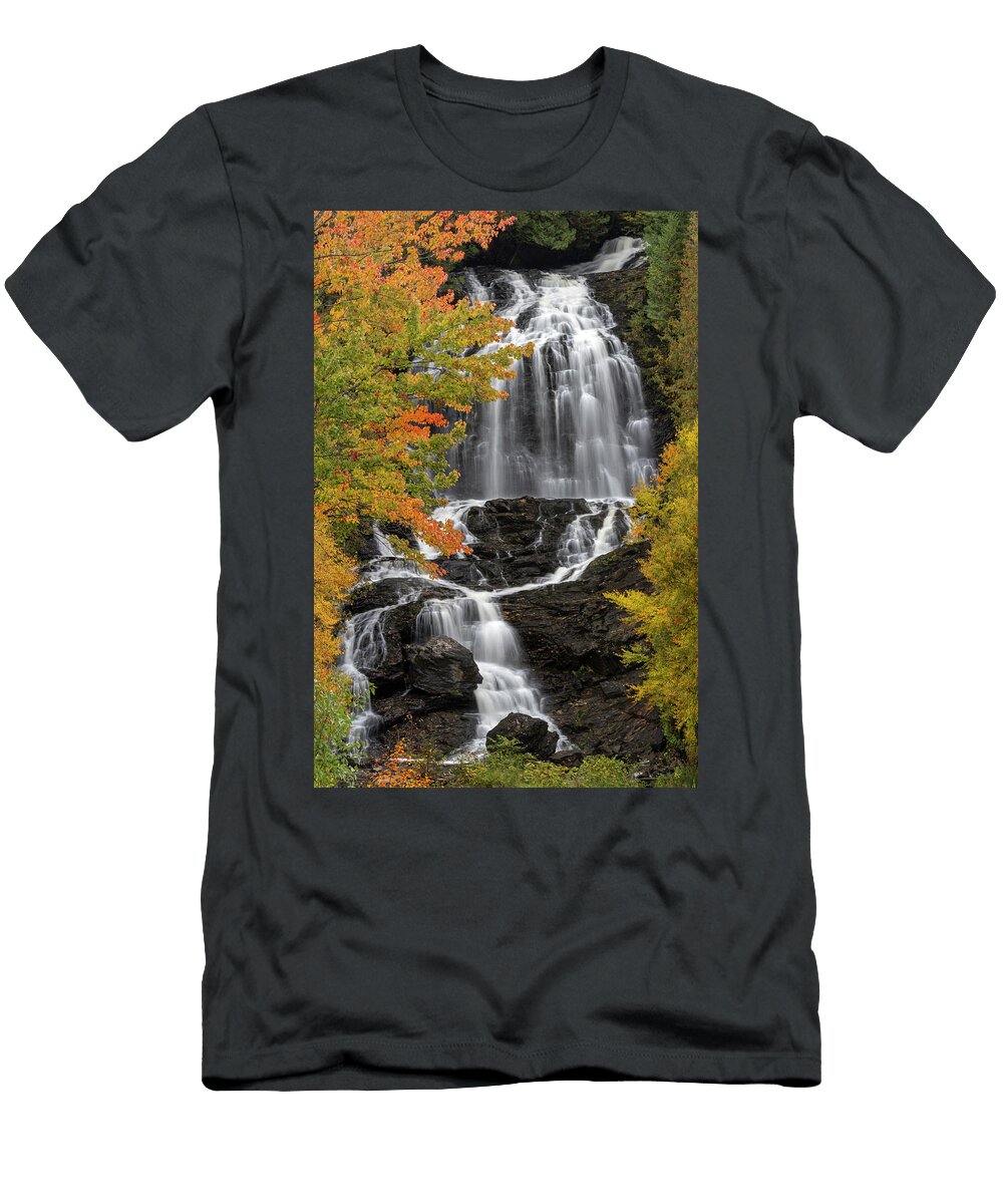 Beaver Brook Falls Autumn Colors White Mountain Images T-Shirt