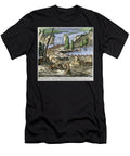 Beaver Built Dams Near Niagara Falls Start 1700 Colouring Engraving of the 19th Century American School T-Shirt