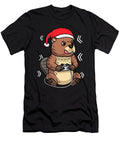 Beaver Christmas Gamer Video Game Player Gaming Zimstarus T-Shirt