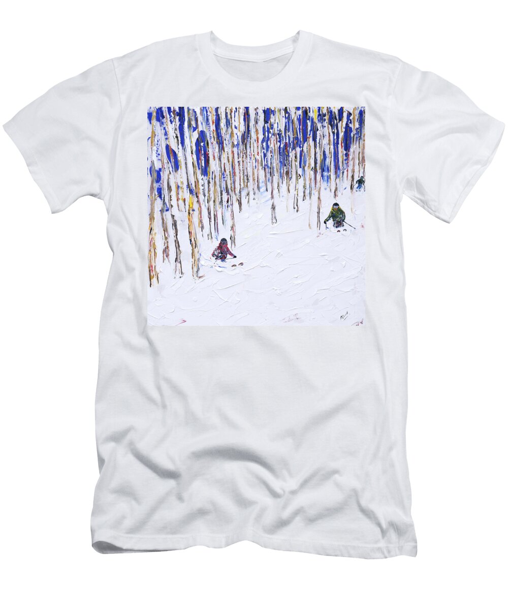 Beaver Creek and Vail Ski Print Pete Caswell T-Shirt