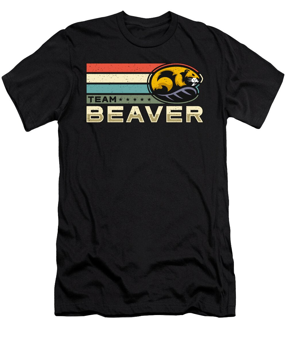 Beaver Dam Team Beaver Retro Loves Rodent Animals Tshirtconcepts Marvin Poppe T-Shirt