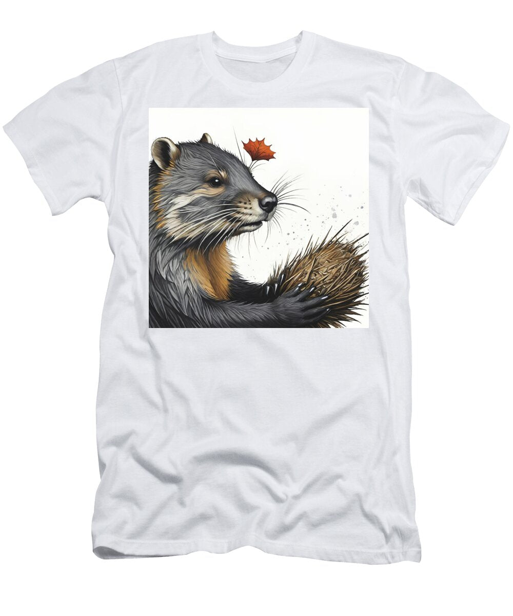 Beaver Holding a Nest Jon Fennel T-Shirt