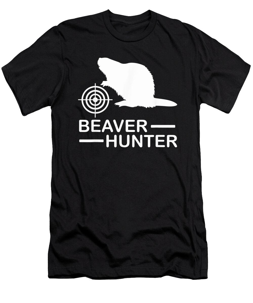 Beaver Hunter Fun Outdoors Hunting 160 Shannon Nelson Art T-Shirt
