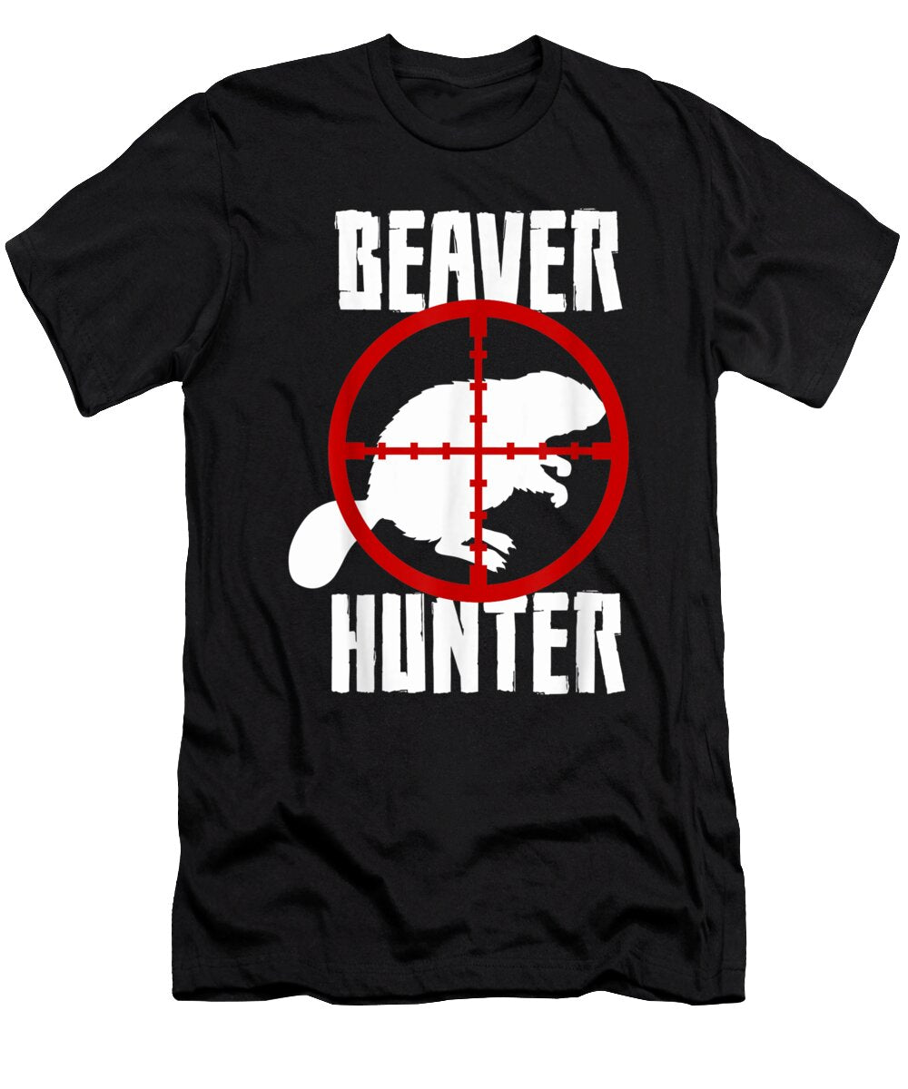 Beaver Hunter Hunting Animal Trapper 614 Shannon Nelson Art T-Shirt