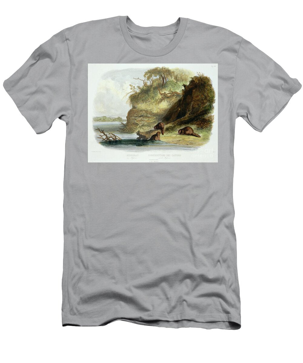 Beaver Hut on the Missouri Plate 17 From Volume 1 of Travels in the Interior of North America Karl Bodmer T-Shirt