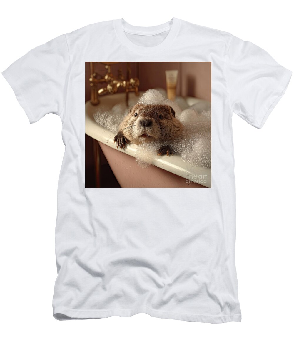 Beaver in Bathtub 01 Elisabeth Lucas T-Shirt