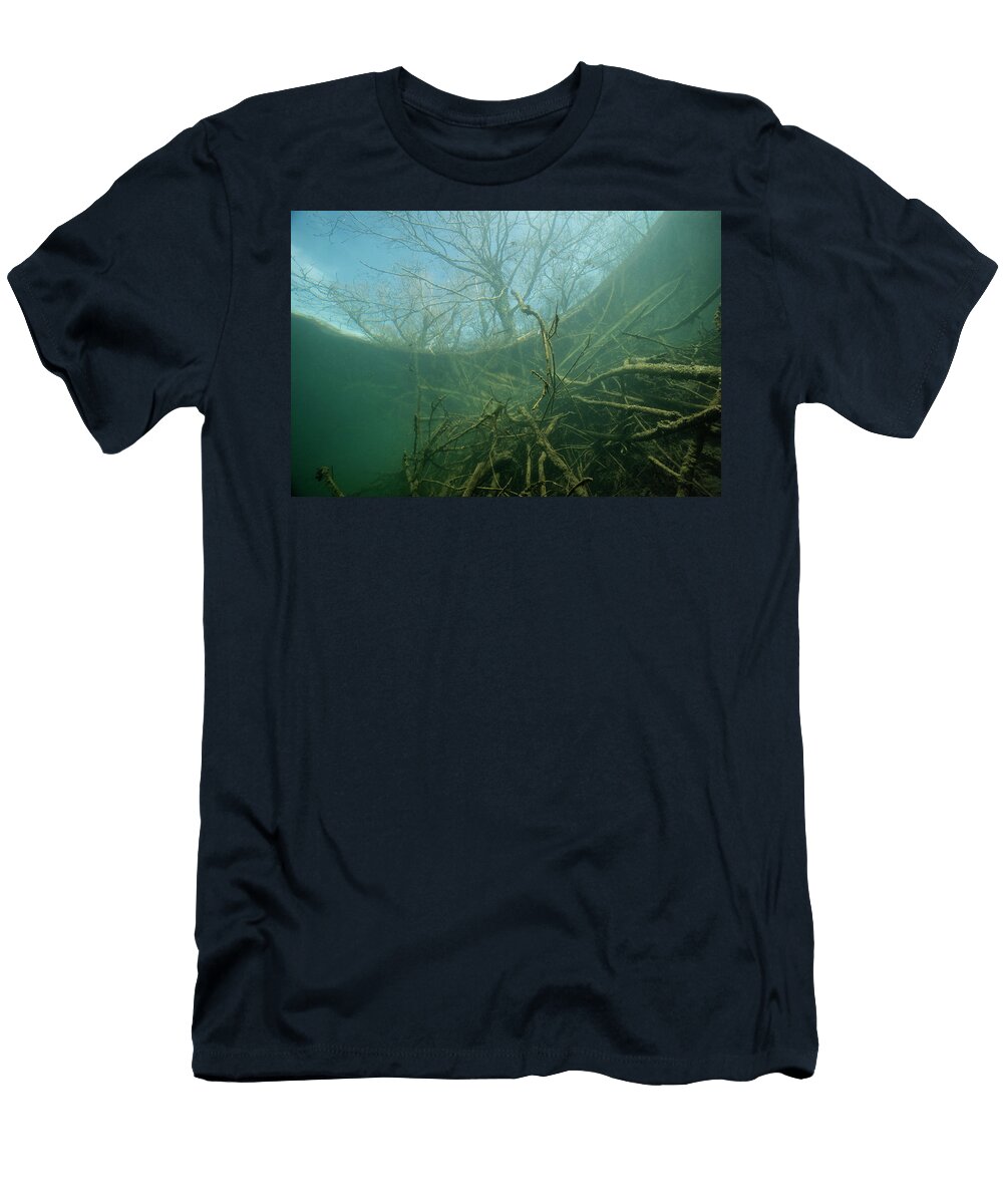 Beaver Lodge Under Water in the Vieille Thielle Alte Michel Roggo Natureplcom T-Shirt