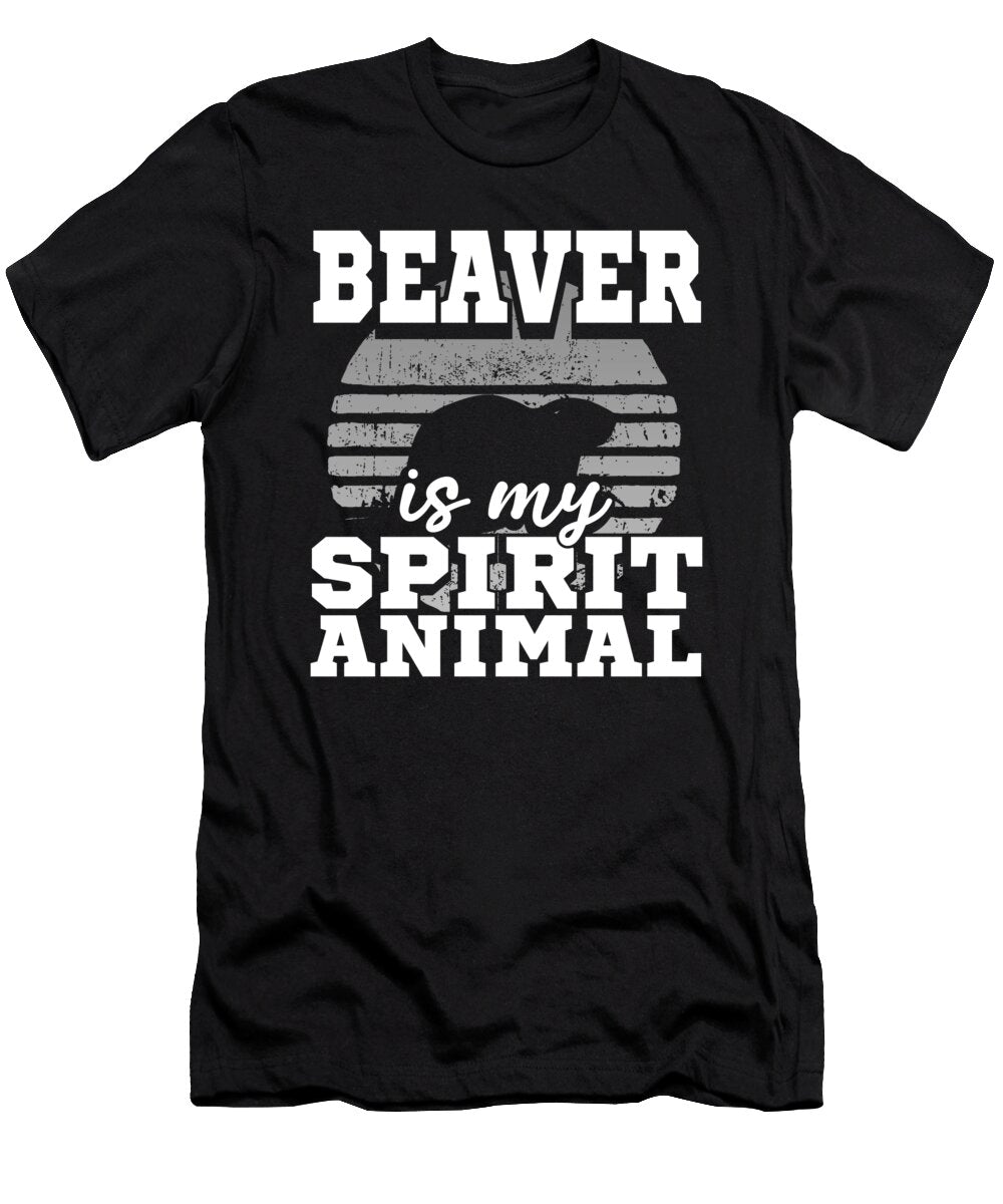 Beaver Lover Gifts Beaver Is My Spirit Animal Beaver Gift Kanig Designs T-Shirt
