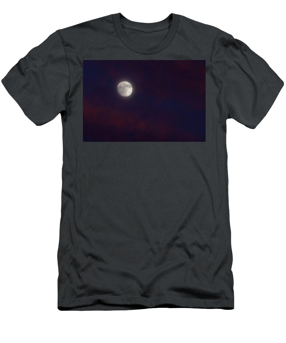 Beaver Moon Against a Night Sky Cathy Franklin T-Shirt