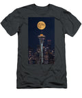 Beaver Moon Over Space Needle 2 Tim Muangkeo T-Shirt