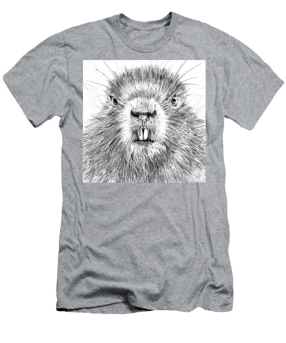 Beaver Pencil Portrait 1 Fabrizio Cassetta T-Shirt