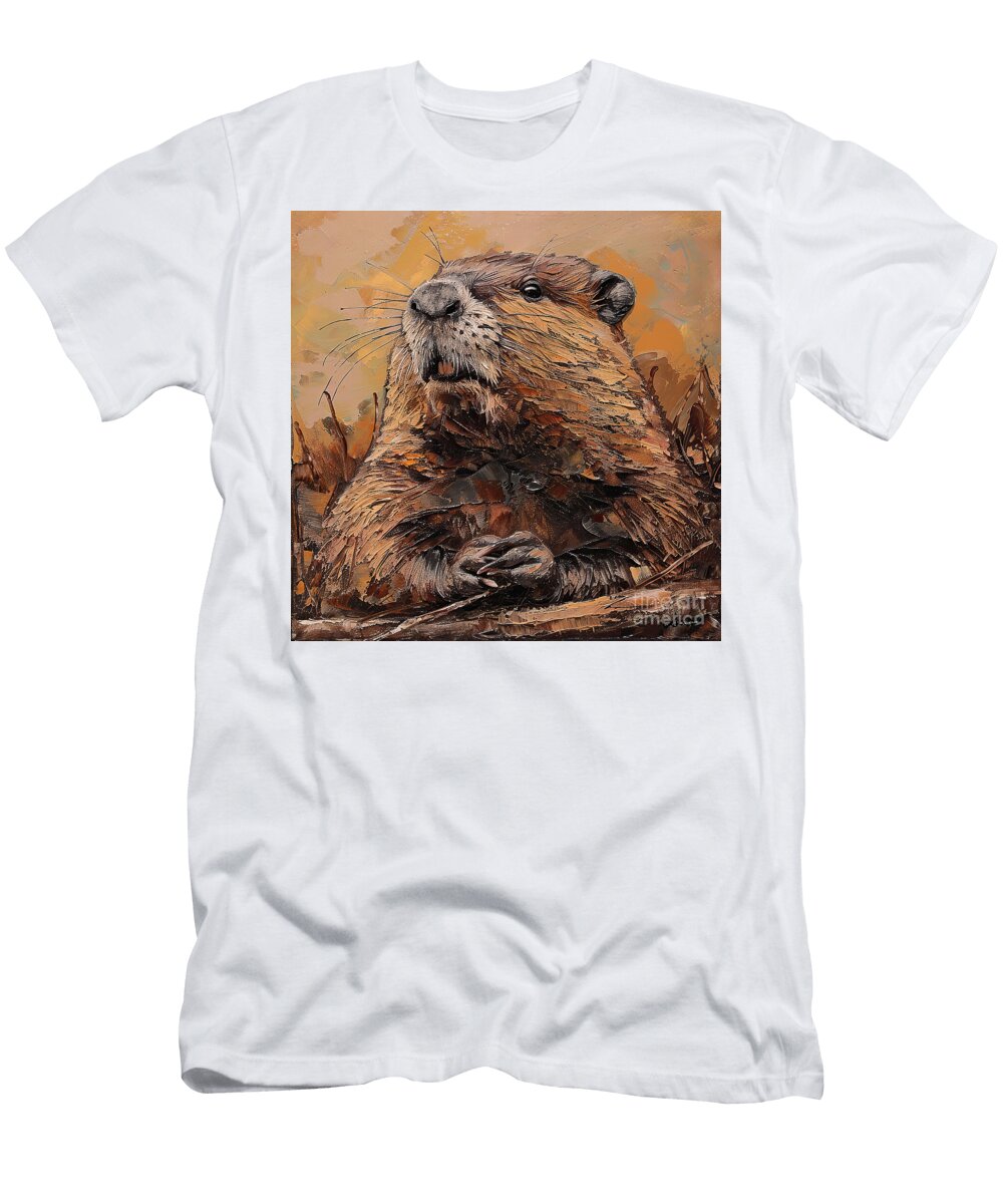 Beaver Portrait Elisabeth Lucas T-Shirt