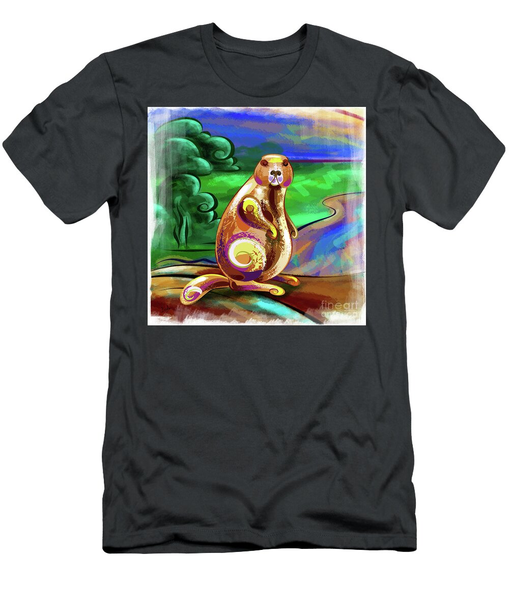 Beaver Pose Bedros Awak T-Shirt