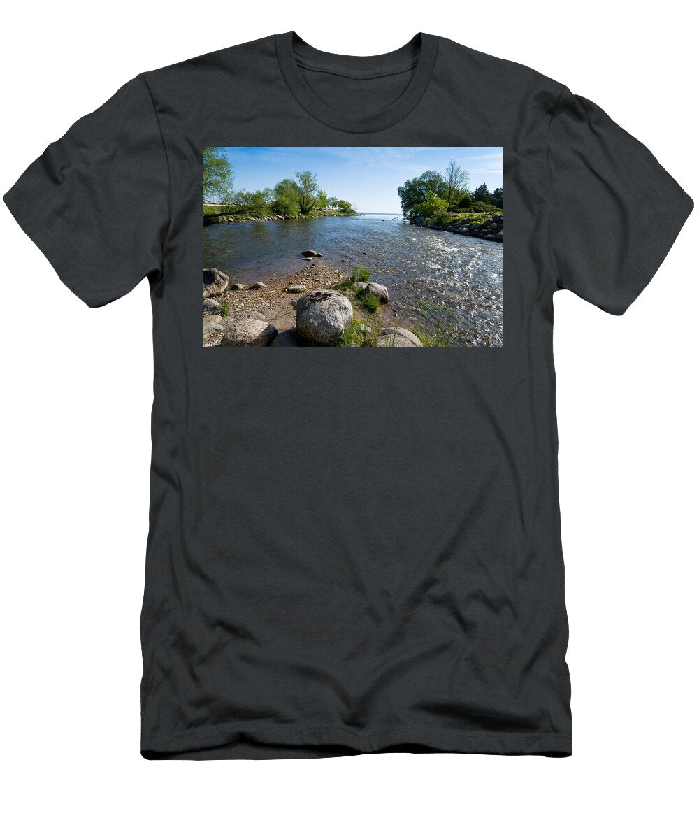 Beaver River Flowing Into Georgian Bay Panoramic Images T-Shirt